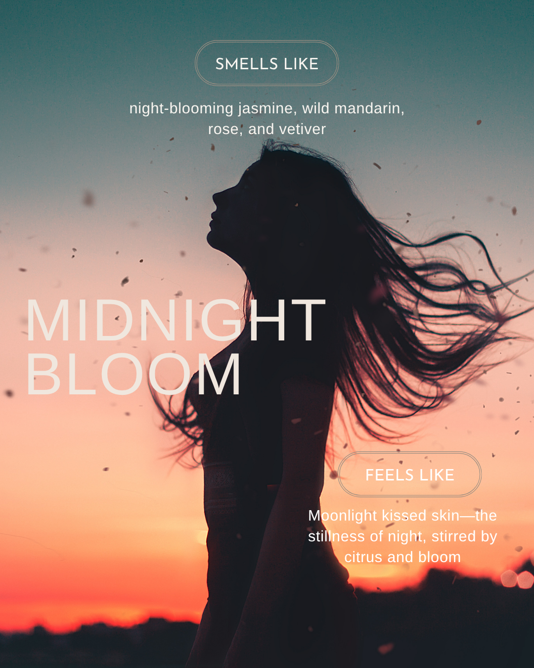 Midnight Bloom Natural Perfume Oil – Floral Citrus Scent